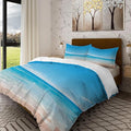 Batmerry Beach Scene King Size 100% Cotton Duvet Cover Sets, Tranquil Ocean View Bedding Set with Zipper Closure Corner Ties, 3 Pieces (1 Cover + 2 Pillowcases No Comforter)