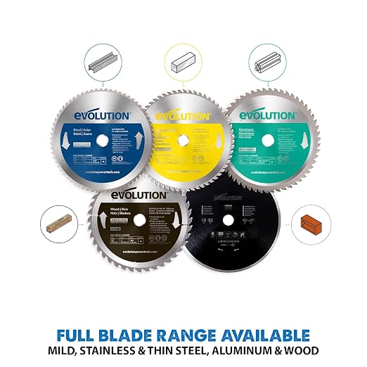Evolution Power Tools, Professional Blade for Cutting Mild Steel and Ferrous Metal, TCT Saw Blade 10 Inch, Wen, Table Saw Accessories, 52-Teeth, 1 Inch Arbor, 10BLADEST, One Per Pack