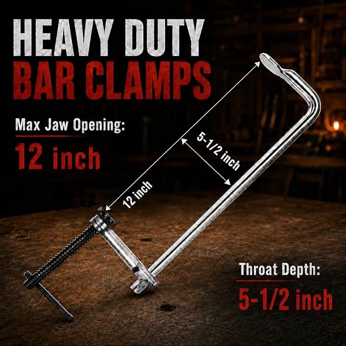 Heavy Duty 12-Inch Welding Clamp, 2400 Lbs Clamping Force