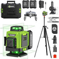 16 Lines Green Laser Level Kit -4x360° 4D Self-Leveling Cross Line Laser Level, Rotary Base and Accessories for Construction, Home Improvement and Picture Hanging,(Safety Class ll, <1mW power output.)