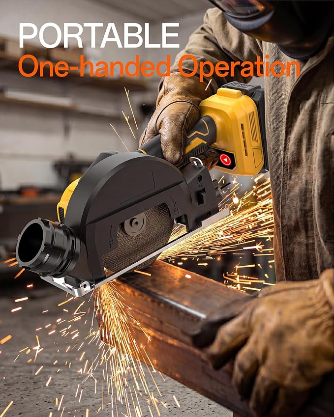 4" Mini Circular Saw Compatible With DeWalt 20V Battery(NO Battery) | Brushless Cordless Cut Off Tool with 3 Speeds, 4 Blades,12000RPM,Removable Dust Cover for Metal, Wood and PVC
