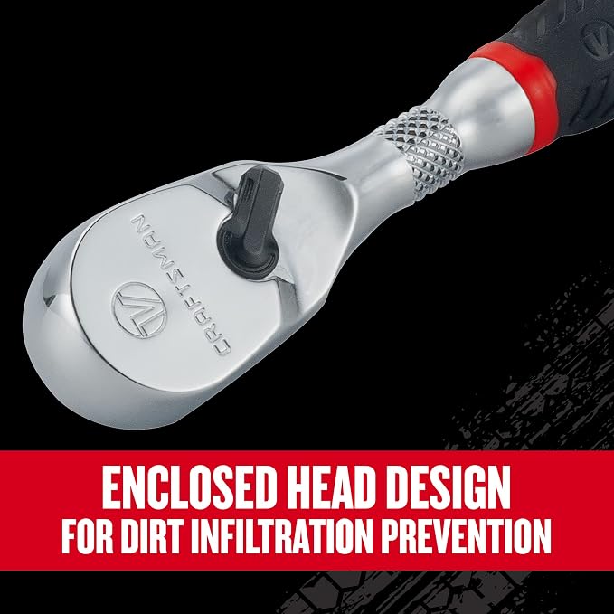 CRAFTSMAN V-SERIES Ratchet, 1/4 & 3/8 Inch Drive, Comfort Grip, 2 Pack (CMMT86502V) | CMMT86502V