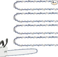 4 Pack 18 Inch Chainsaw Chain 3/8" LP Pitch .050'' Gauge 62 Drive Links Fits Poulan, Craftsman, Echo, Homelite and more