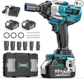 DIYtoolifz Cordless Impact Wrench 1/2" Compatible with Makita 18V Battery, 1000Ft-lbs (1360N.m) Brushless High Torque Impact Gun, Impact Driver for Car Truck Mower, with 2x5.0AH Battery & 6 Sockets