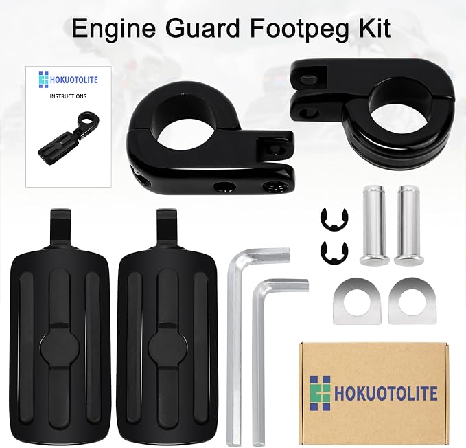 Adjustable Highway Footrests for Harley Touring 1.25" （32mm）engine guards