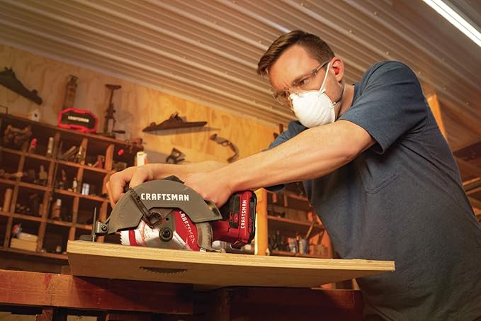 CRAFTSMAN V20 Cordless Circular Saw Kit, 6-1/2 inch, Battery and Charger Included (CMCS500M1)