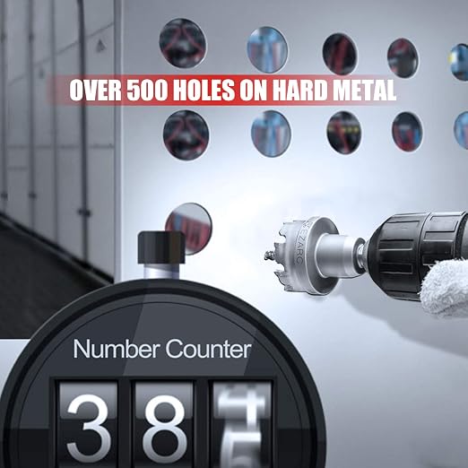 EZARC Carbide Hole Saw Heavy Duty, Hole Cutter for Stainless Steel, Sheet Metal 3-9/16" 90mm