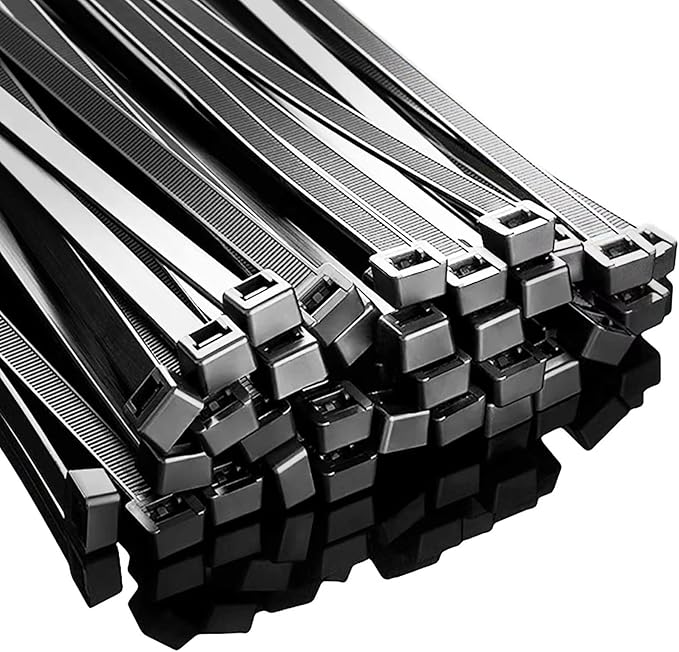 Large Zip Ties Heavy Duty 24 inch (500 Pack), 220 lb Tensile Strength for Outdoor Use, Black Cable Ties, Long Wire Ties by ANOSON