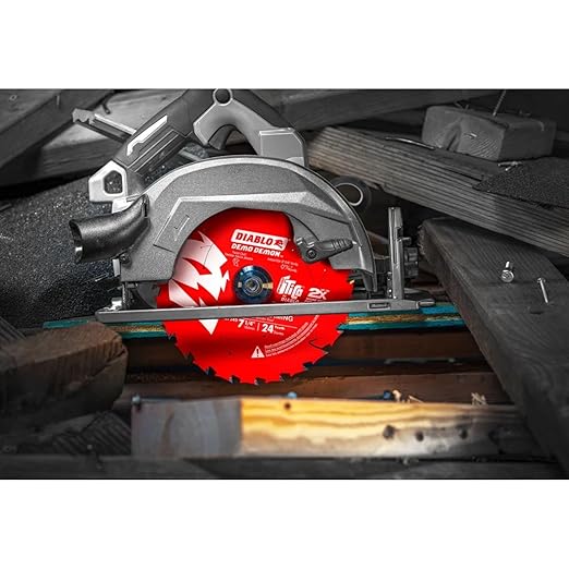 Diablo Demo Demon Framing/Demolition Saw Blade with Perma-Shield Coating - Dura-Blend Carbide - 7-1/4" x 24-Tooth - D0724DA