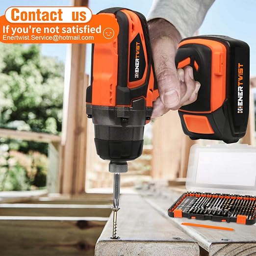 ENERTWIST Drill Bit Set, 112-Pieces 1/4" Hex Shank Impact Driver Bits and Screwdriver Bits Set Assorted in Tough Case for Wood Metal Cement Drilling and Screw Driving, ET-DBA-112