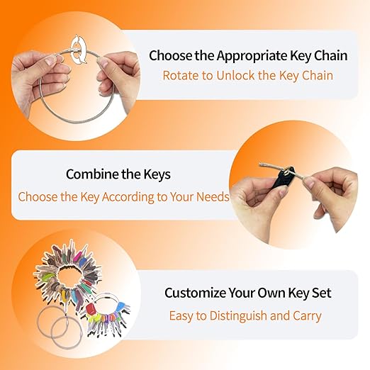 105PCS Non-Duplicate Heavy Equipment Keys Master Set, Construction Ignition Key for CAT JLG Case JD Hyster Kubota Komatsu Yanmar Terex Ford New-Holland Volvo JCB and More, LM105KS
