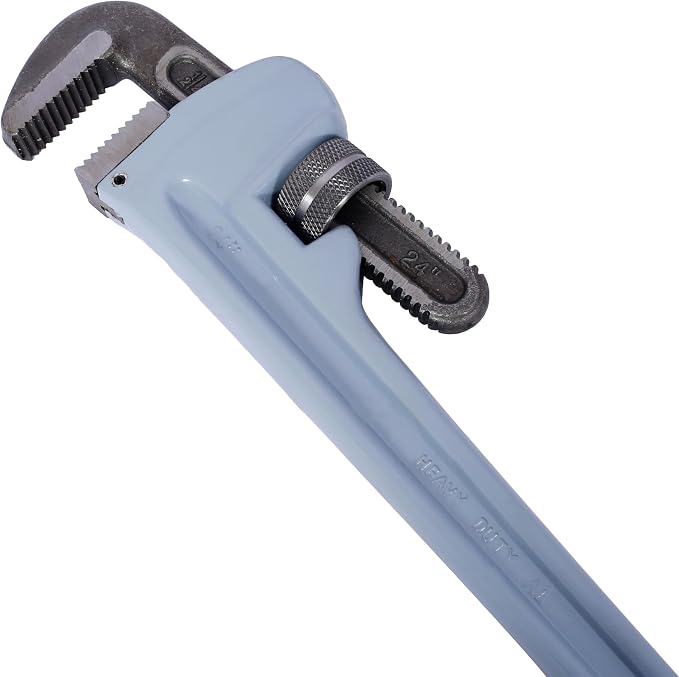 Pipe Wrench Set, Rigid Pipe Wrench Sets Aluminum adjustable, Professional Heavy Duty Hangable Design for Plumbing, Home, Vehicle Repair (10", 14", 18", 24" Pipe Wrench)
