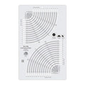 Creative Grids Circle Savvy 11-3/4in x 18-1/2in Quilting Ruler – CGRSAV1 – Made in USA, Non-Slip Grip Acrylic Fabric Strip Cutting, Sewing, Crafting, Patchwork Ruler & Template