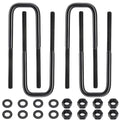 Square Bend U-Bolts, 9.5" Long x 2.5" Wide x 9/16" Thread