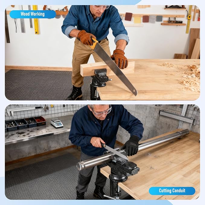 Table Vice 3 Inch Bench Vise Multipurpose Clamp-On Vice with Anvil,360° Swivel Base Portable Clamps Tools for Workbench,Woodworking,Cutting Conduit,Drilling,Sawing,Metalworking,Craft,DIY