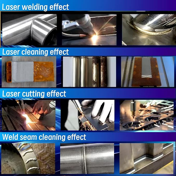 US Stock 2000W Laser Welding Machine Double Wobble 6 in 1 Laser Welder, Cleaner, Cutter, Underwater Welding, Tack Weiding, Weld Seam Cleaning & Auto Wire Feeder for Aluminum, Stainless Steel, etc.