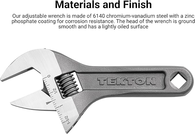 TEKTON Adjustable Wrench Set, 2-Piece | WSA90000 | (6, 9 in.), 1-1/2 Inch Jaw Capacity