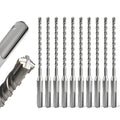 10PCS SDS Plus Rotary Hammer Drill Bits, 10pcs (3/16"*6"-5mm*160mm) - 4 Carbide Cutting Edges, Ideal for Masonry| Heavy-Duty Masonry |Hammer Drill Bits for Precision Drilling