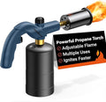 ThermoMaven Powerful Propane Torch, Kitchen Culinary Cooking Torch Lighter, Adjustable Blow Torch for Sous Vide Searing Steak, BBQ, Campfire Charcoal Starter, Gas Welding Kit, Blue (Tank Not Included)