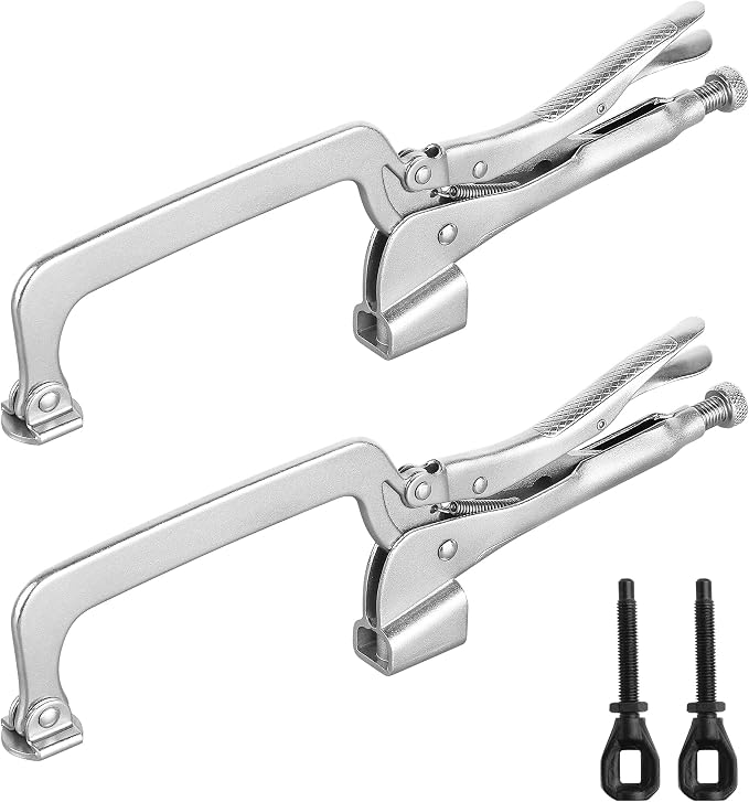 MAXPOWER Bench Clamp 14-inch, Inserta Pliers with M8 Bolts, Welding Table Locking Clamps, Pack of 2