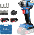 Dong Cheng 20V 1/4" Brushless Impact Driver, 1460 in-lbs Cordless Impact Driver, 2x 2.0Ah Batteries, 3-Speed, 4.9" Compact Impact Driver for Cabinetry, Deck Building & HVAC Installation