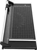 24 Inch Precision Rotary Paper Cutter, Desktop Office Paper Trimmer, Manual Straight Paper Trimmer with Roller Cutter Head and Round Blade for Photos, Cards, Decals