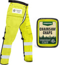FORESTER Chainsaw Chaps for Men & Women | Apron-Style Chaps with Pocket & Adjustable Waist | Chainsaw Safety Equipment
