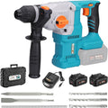 Berserker 1-1/8" SDS-Plus Cordless Rotary Hammer Drill for Concrete 111Plus | 2 x 20V 4.0Ah Lithium-Ion Battery Powered w/ 3A Charger,4 Functions Brushless Motor Variable Speed Safety Clutch Rotomartillo