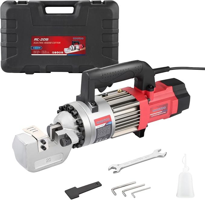 3/4",4-20mm,1050w Electric Hydraulic Rebar Cutter, Portable Rebar Cutter, Cutting Up to #6 Rebar, Cutting Speed 1.5-2S (RC20B)
