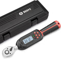 VANPO 1/4 Inch Digital Torque Wrench, 1.1-22.1 Ft-lbs/1.5-30Nm, with Preset Values, 2% Accuracy, Buzzer and LED Notification, Small Electronic Torque Wrench for Bicycles | 1.5-30 N.m Electronic Torque Wrench Set with Preset Values, 2% Accuracy, Buzzer ...