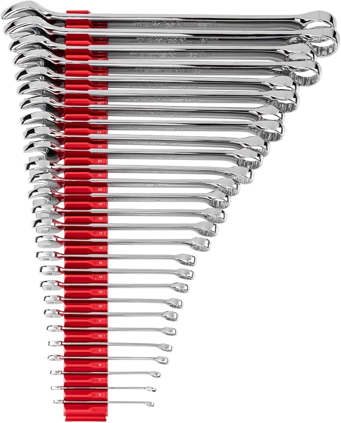 TEKTON Combination Wrench Set, 27-Piece | WCB95203 | (6 - 32 mm), Modular Organizers, Chrome Finish