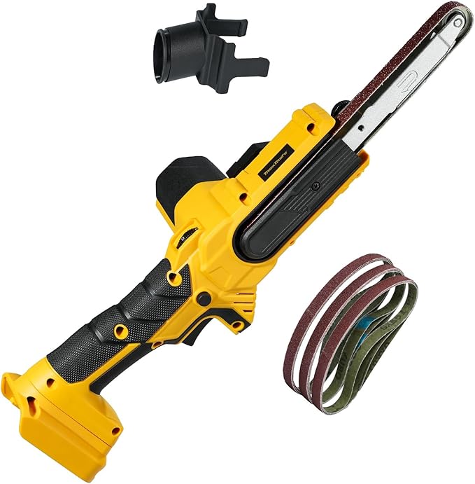 MaxMore Cordless Detail Band file Sander, Compatible with DEWALT 20V MAX Battery(Tool Only), Finger Belt Sander with Variable Speed, 1/2"x18" Belt, for Woodworking, Paint & Metal Rust Removal, DIY