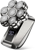 Electric Head Shavers for Bald Men, 7D Detachable Head Shaver, 5-in-1 Grooming Kit, Type-C Fast Charge, Waterproof Wet/Dry, Electric Razor, LED Display, Ideal Gift for Men-Matte Gunmetal