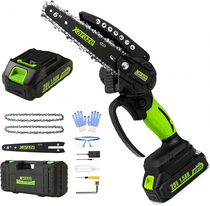 Mini Chainsaw Cordless, 6 Inch Hand Held Portable Electric Chainsaws [2026 Upgraded] Small Chain Saw Battery Powered for Garden and Tree Trimmer, Ideal Gardening Gift for Women, Man, Elder