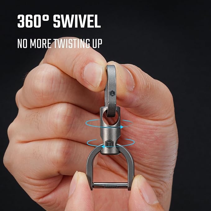 KeyUnity Titanium Swivel Key Ring Keychain Connector