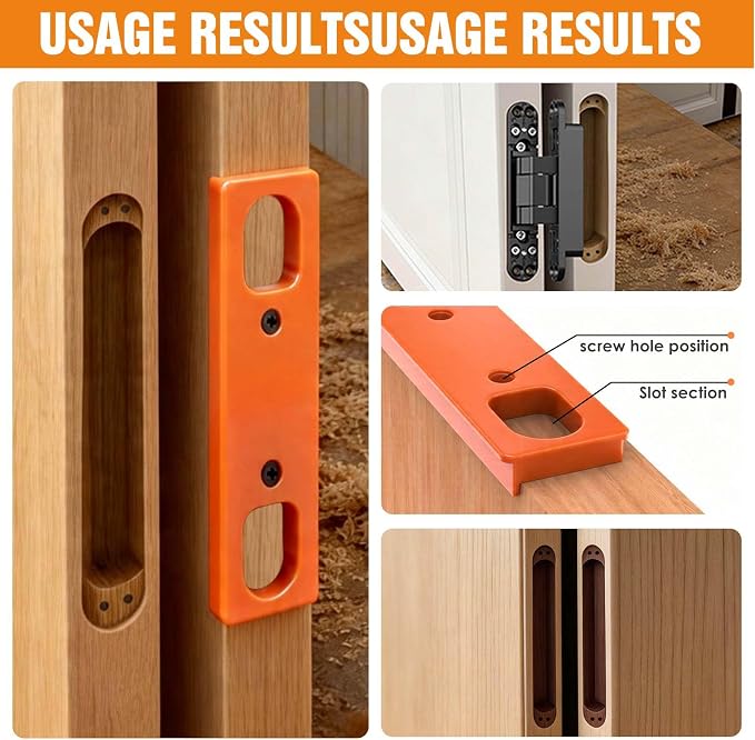 Hidden Door Hinge Jig, Hidden Hinge Mortiser Template, Concealed Hinge Jig, Resistance to Deformation Lightweight, Reusable Design (Yellow Grooving Jig, 7 inches)