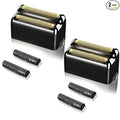 2 pack Professional Replacement Foil and Cutters for BaBylissPRO Barberology Double Foil Shaver, Compatible with BaBylissPRO Barberology FXFS2 Shaver，Black