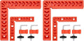 HARFINGTON 4Pcs Corner Clamp 90 Degree 4/8" Right Angle Clamp Set for Woodworking, ABS Plastic Positioning Square Tool for Picture Frame Box Cabinets Drawers, Orange