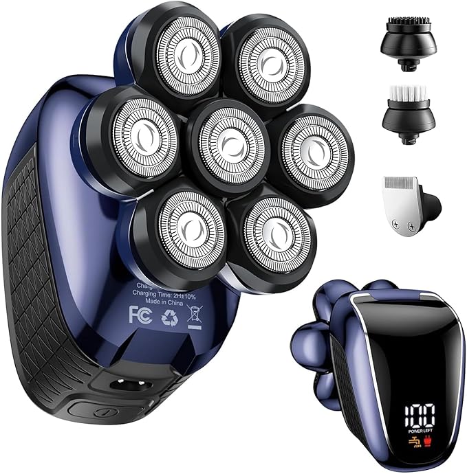 Head Shavers for Bald Men: 5-in-1 Electric Razor - Waterproof Wet Dry Shaving - Professional Grooming Kit for Balder - Rechargeable Head Shavers for Face/Beard Gifts for Father's Day