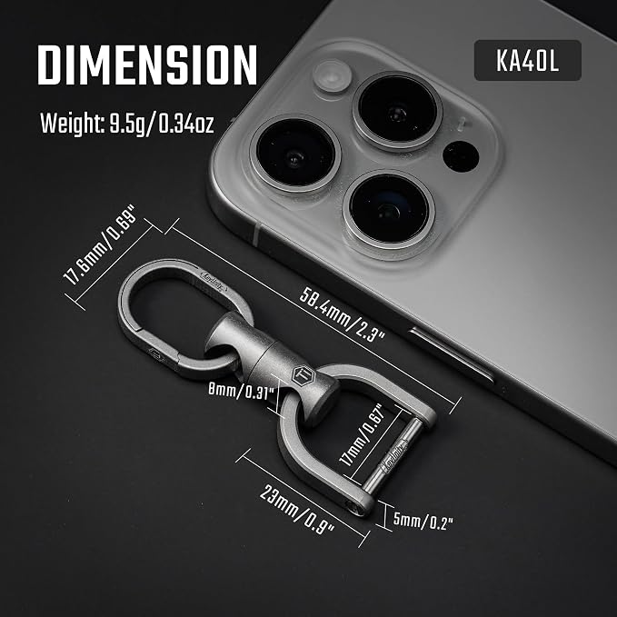KeyUnity Titanium Swivel Key Ring Keychain Connector