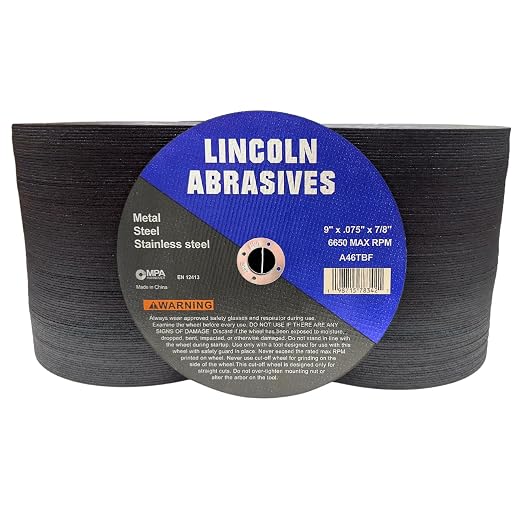 200-Pack 9" x .075" x 7/8" Cut-Off Wheel Metal & Stainless Steel