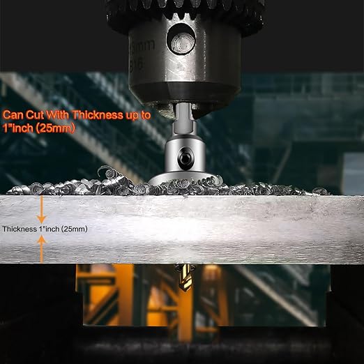 2-Pack 1-3/8" TCT Hole Saws for Hard Metal, Heavy Duty 35mm Tungsten Carbide Tipped Hole Cutters Set with Spring-Loaded Pilot Drill Bits for Stainless Steel, Metal, Iron, and Plastic