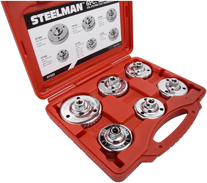 Steelman Low Profile Mazda Oil Filter Cap Wrench Socket Set, 6-Piece