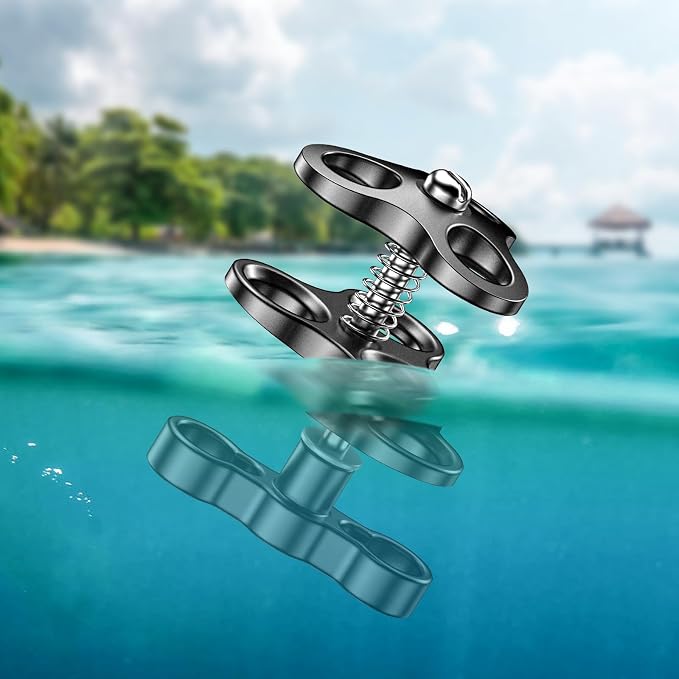 Sea frogs 2PCS Triple Ball Clamp for Diving Underwater Photography System