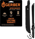 Gerber Gear Gator Machete 25" / 18" with Saw and Plain Edge Blade for Camping, Hunting, Gardening and Bushcraft, Includes a Gator Grip and Protective Sheath, Stainless Steel Blade