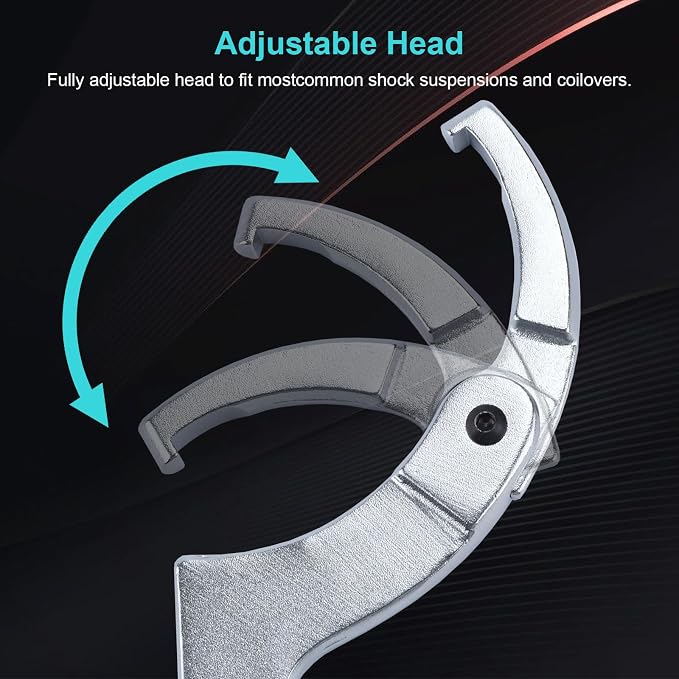 4 Pieces Adjustable Pin Spanner Wrench Tool Set | 3/4" to 6-7/10" C Pin Spanner Hook Wrench Tool for Pipes Heating, Vehicles, Mechanical Equipments (Square Head)