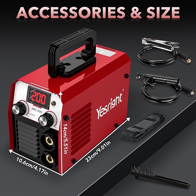 Welding Machine 200A 110V Portable Welder Machine, IGBT Inverter Stick Welder with Hot Start Arc Force Anti-Stick, for Beginners and Professionals Welder