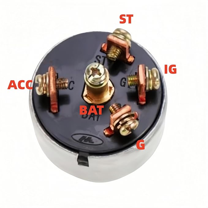 6602155140 Ignition Switch Replacement for Kubota GardenTractor | 4 Position 5 Terminal 2 Keys , High Quality Replacement for Kubota Garden Tractor G3200, G4200, G4200H, G5200H, G6200H