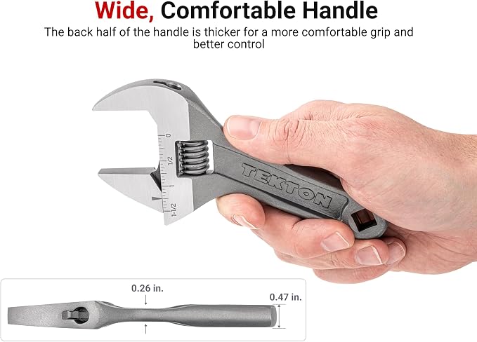 TEKTON 6 Inch Adjustable Wrench | WSA04122