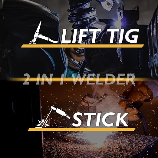 TOOLIOM 135A 110/220V Dual Voltage Mini Stick Welder Lift TIG Welder with LCD Display Portable Inverter IGBT ARC Welding Machine with Hot Start, Arc Force and Anti-Stick